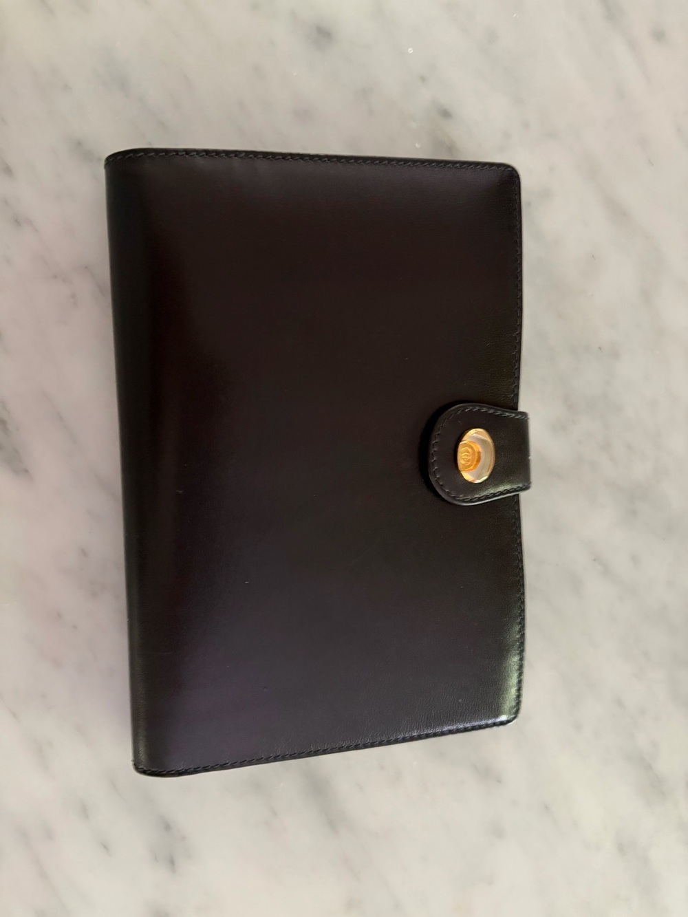 Vintage Gucci black leather travel Wallet Passport